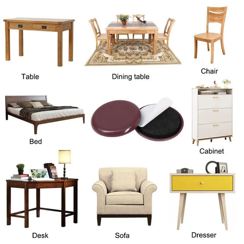 Heavy Duty Stick Furniture Sliders And Glides Make Carpet And Hardwood Floors Glide Smooth As Butter With Scratch Resistant Coffee Colored Pads For Total Breeze Moves on various furniture types.