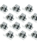 Double Ball Roller Cabinet Door Latch and Catch Kit for Cupboard Closets Easy Install Hardware Cold Rolled Steel Silver Finish, Pack of 12