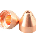 Grab These 10 Pack Plasma Cutter Shields Model 220993 For Pmx 105 Brass Gouging Consumables To Nail Clean Cuts And Kill Spatter Every Single Time - close-up of copper plasma cutter shields.