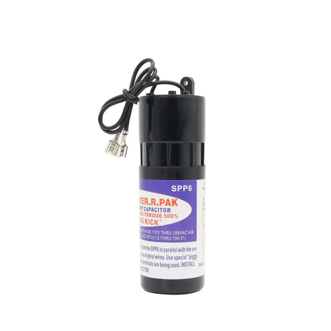 Hard Start Capacitor Super Boost Kit For Air Conditioners Increases Compressor Starting Torque By 500 Percent Compatible With AC 115V To 288V shown against white background