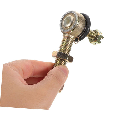 Hand holding part from Beefed Up Off Road Ball Joint Kit for ATVs with Adjustable Suspension and Tapered Tie Rods for Go Karts and Dune Buggies Designed