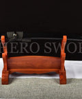 Dope Non Sharpened Aluminum Steel Katana Sword For Practice Laido Japanese Samurai Style on wooden stand