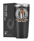 Space Themed 20oz Stainless Steel Tumbler with Lid, Double Wall Vacuum Insulated Travel Coffee Mug for Men, Hilarious It's Not Rocket Science Oh Wait Yes It Is Quote with Rocket Launch Logo Gift