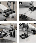 No Sweat Adjustable Woodworking Drill Guide With Precision Drilling Template For Straight Plastic And Metal Hole Punch Locator in use.