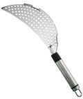 Stainless Steel Crescent Pot Strainer Handheld Pasta Drainer For Spaghetti And Macaroni Fits Most Pots And Pans Quick Easy Drain