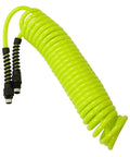 Coiled Polyurethane Recoil Air Hose 1/4 Inch By 25 Feet Ultra Flexible All Weather Kink Resistant in ZillaGreen