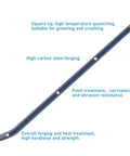 Hexagonal Connecting Bar Sleever Line Up Bar 36 Inch Steel Crowbar For Prying And Aligning With Chisel End Mn Steel Heavy Duty Pry Tool