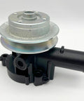 Top Shelf Water Pump Assembly And Coolant Pump Replacement For Kohler KDI2504 KDI1903 TCR Engines, black metal pump with silver pulley.