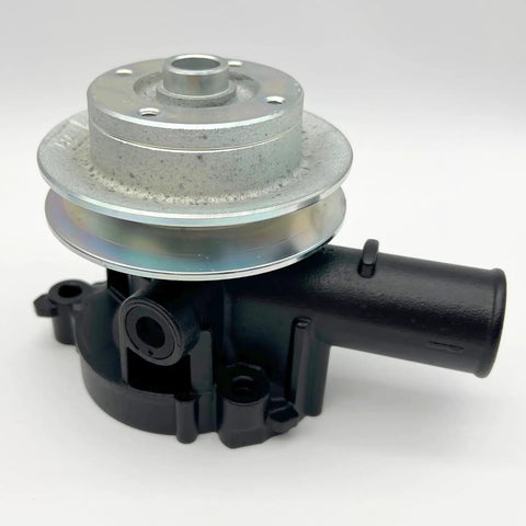 Top Shelf Water Pump Assembly And Coolant Pump Replacement For Kohler KDI2504 KDI1903 TCR Engines, black metal pump with silver pulley.