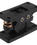 Beefy Heavy Duty Double Roller Door Latch Lock in Black Zinc Alloy and Stainless Steel for RV Storage Doors and Cabinets