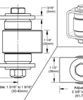 Heavy Duty Weld On Gate Hinges Pair With Sealed Bearings Built Tough Adjustable Yoke Pivot For Large Iron And Steel Gates Support Up To 1100lbs Per Pair Easy Install For Driveways And Security Gates technical drawing, steel, 1100lb pair