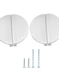 Four Pack Half Moon Drawer Pulls In Brushed Nickel Aluminum, Semicircle Handles, M4 Screws, Front View