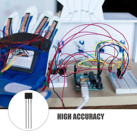 40 Piece High Accuracy Hall Effect Sensor Pack For Energy Monitoring And Motor Applications Alloy Material Industrial Grade Magnetic Sensing black sensor pack on breadboards with wiring