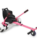 Hoverboard Seat Attachment For Kids And Adults, Adjustable Sturdy Go Kart Frame Fits 6.5, 8, And 10 Inch Hoverboards, Pink