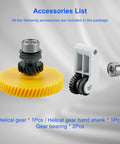 All Metal Hotend Upgrade Kit For P1S Direct Drive Extruder with helical gear components and bearings for Bambulab printers.
