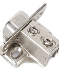 Close-up of 35mm Cabinet Hinge For Frameless Cabinets And Wardrobes, Zinc Alloy Corner Hinge with screws and narrow side panels