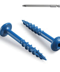 Pocket Hole Screws Size 8 1 1/4 Inch 300 Pieces No Nonsense Rust-Resistant Blue Coated Exterior Wood Screws Coarse Thread