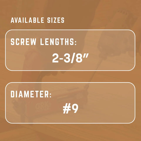 Deck Elite Hidden Deck Screws 9 X 2 3 Eighths Inch, 350 Pack measurements 2-3/8 inch length and #9 diameter