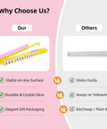 Comparison of Two In One Non Slip Mahjong Racks With Pushers 4 Pack Clear Acrylic Pink Gift Set against others.