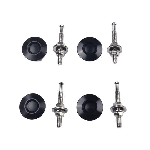 Heavy Duty Aluminum Bumper Fasteners For Car Trunk Hatch Lid Quick Release Locks 30mm Diameter Black Push Button Hood Latch Kit