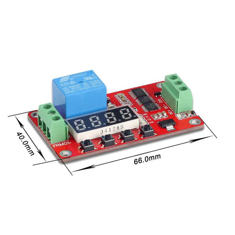 DC 12V Programmable Time Delay Relay Module With On Delay And Off Delay From 0.1 Seconds To 270 Hours, LED Display, 18 Modes