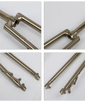 Rigid Front Fork For 700C Road Bikes One Eighth Inch Straight Tube Chrome Moly Steel With Disc Brake Mounts 9x100mm Quick Release