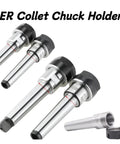 Solid 1 PC ER Collet Chuck Holder For CNC Tooling With High Hardness Precision Thread And Smooth Surfaces in various sizes.