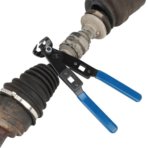 CV Boot Clamp Pliers DIY Ready With One Half Inch Torque Wrench For Ear Type Clamps Crimp And Remove On VW Audi BMW Mercedes Honda Mazda Vehicles Tool For No Fuss Quick Fix Today on CV boot clamp