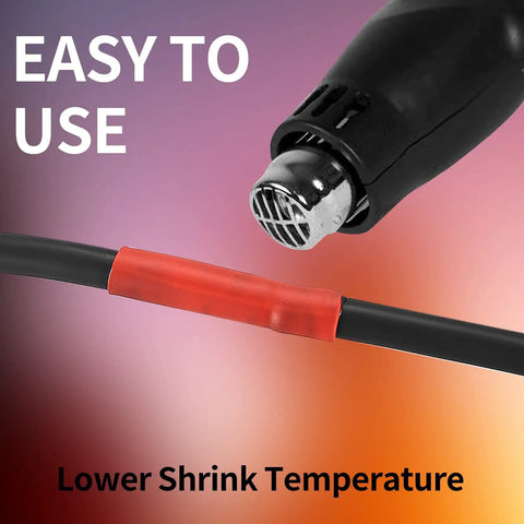 Heat Shrink Tubing Kit Pro Grade 300 Pieces Adhesive Lined Three To One Ratio Marine Grade for automotive use with heat gun