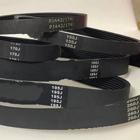 Ribbed Drive Belts for Conveyor Systems 400J 405J 410J 413J 415J 420J 425J 430J 435J 440J 445J 450J 460J 465J Replacement Parts Built Tough, Durable, Flexible, Low Noise for Smooth Power Transmission black PJ belts