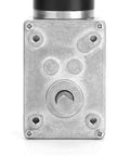 Close-up view of the DC 12V Worm Gear Motor High Torque Gear Reduction Motor With Reversible Operation 50 RPM And 8mm Shaft for compact projects.