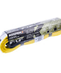 6 Ft By 1 In Lift Sling One Ply With Black Wear Guard Ends, 1600 Lb Vertical WSTDA Rating, packaged yellow sling