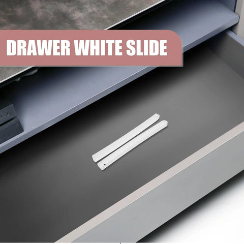 Full Extension Drawer Slides For Wardrobes And Furniture, Smooth Operation, White Bottom Mount Cabinet Glides on a drawer base