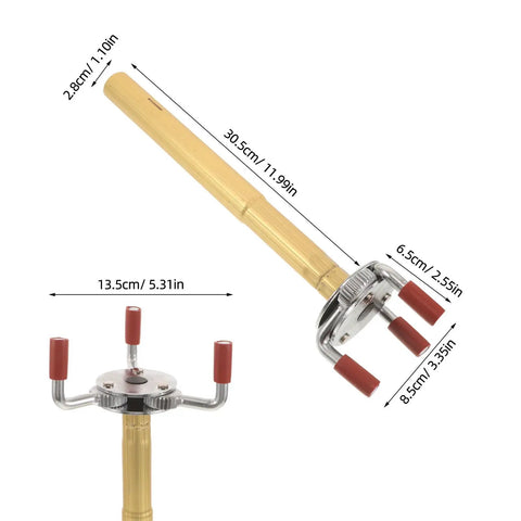 Slick High Ceiling Smoke Sensor Removal Tool Featuring A Tight Aluminum Alloy Claw for easy fire alarm extraction. 30.5cm pole handle.