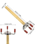 Top Shelf Aluminum Claw Wrench For Ceiling Smoke Detectors And Fire Alarms Universal Sensor Disassembly Kit, gold and silver tool with red grips.