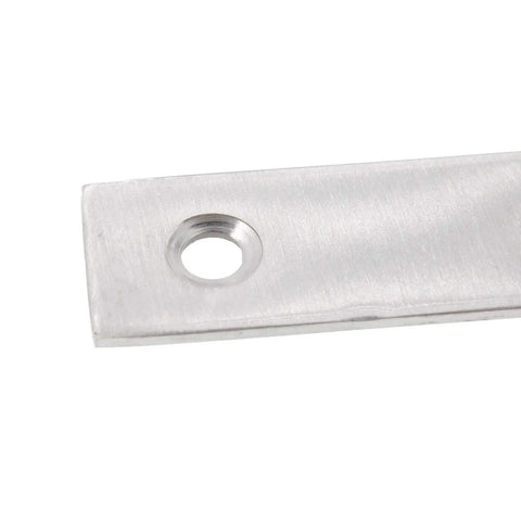 Close-up of Beefy Stainless Steel L Shape Corner Brace, highlighting a single 4.5mm hole, rustproof and durable for wood and metal fixing.