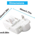 Dimensions of Two Pack 2 Pin PTC Starter Relay Replacement For Fridge Compressor Overload Protector Universal Fit
