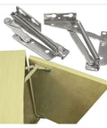 Two Piece 80 Degree Sprung Hinge Cabinet Stay For Lift Up Doors Built To Last Steel With Plated Finish Easy Screw Installation