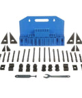 58 Piece Milling Machine Clamping Kit Built Tough With 7/16 Inch T Slot, 3/8-16 Studs, Forged Alloy Steel Step Blocks, T Nuts, Flange Nuts
