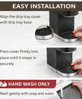 K Mini Drip Tray Cover Replacement Snap On Part For Coffee Makers Durable USA Made Drip Tray Accessory With Easy Snap On Fit No Tools Needed Replacement Drip Tray For Small Home Brewers installation guide