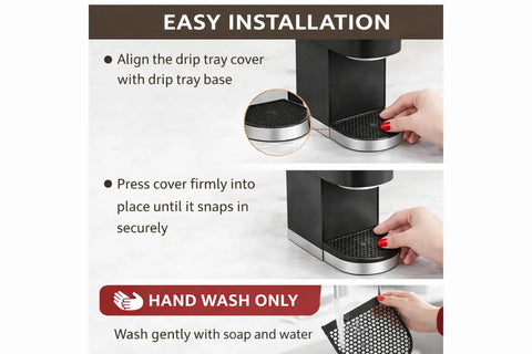 K Mini Drip Tray Cover Replacement Snap On Part For Coffee Makers Durable USA Made Drip Tray Accessory With Easy Snap On Fit No Tools Needed Replacement Drip Tray For Small Home Brewers installation guide