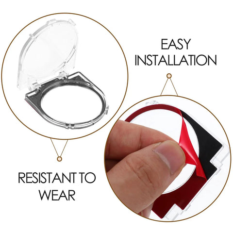 Clear Push Button Switch Protector Guard No Sweat Easy Install Safety Cover with open clear plastic design