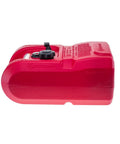 Red 6 Gallon Portable Marine Fuel Tank With Gauge EPA Certified CARB Approved Built Rugged for Harsh Conditions side view