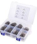 Hot Staples Plastic Welder Repair Kit With 1300 Pcs in see-through box with various stainless steel staples.