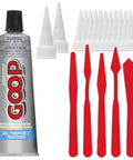 All Purpose Glue 3.7oz Clear Bundle With Snip Tip Applicators And Spreader Tools For Heavy Duty Bonds On Any Surface Waterproof Dries Clear Industrial Strength Silicone Sealant And Contact Adhesive.