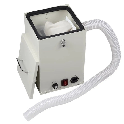 Badass 1000W Dental Vacuum Dust Extractor Packing Killer Suction, top view showing clear container and hose for clinics.