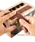Hand using Sanding Strip Kit With Dispenser, 5 Grit Range 150 240 320 400 600 Rolls For Woodturners, Furniture Repair