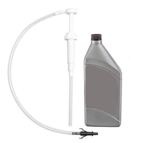 Marine Lower Unit Gear Oil Pump With Spill Free Transfer For Quart Bottles, Three Eighths Inch Swivel, 8mm And 10mm Adapters shown