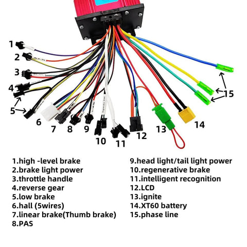 Universal Voltage Electric Bike And Scooter Controller 36V To 72V For 450W To 600W Brushless Motors With LCD Display Keeps Your Ride Smooth And Ready For Daily Grinds