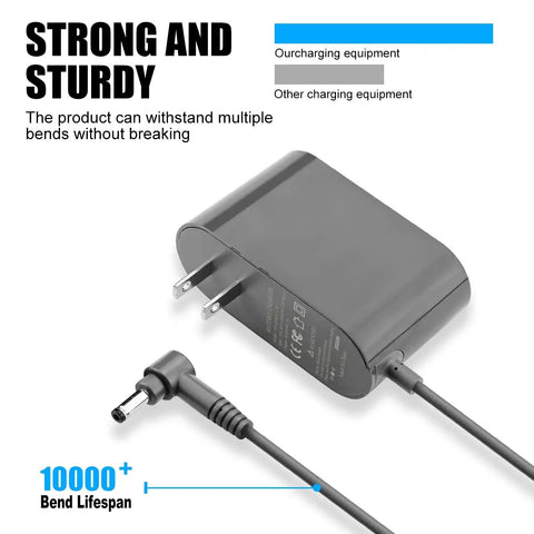 30.45V Charger For Dyson V10 V11 V12 V15 Absolute Motorhead SV12 SV20 Cordless Vacuum Cleaner Power Supply Adapter with cord